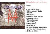 Cd Van Halen - Live In Concert