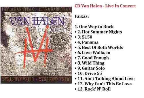 Cd Van Halen - Live In Concert